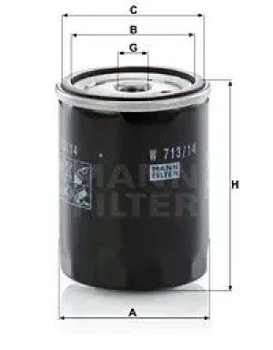 Filtr oleju TRIUMPH SPITFIRE MK IV (FD) MANN-FILTER
