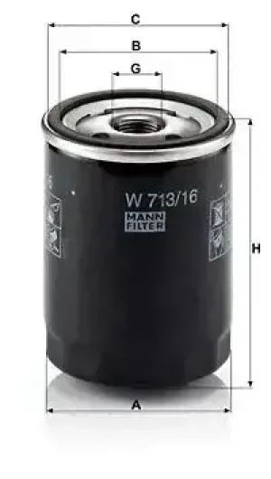 Filtr oleju z zaworem zwrotnym FIAT TEMPRA MANN-FILTER