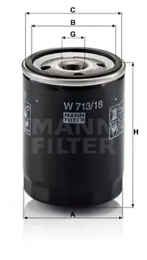 Filtr oleju OPEL KADETT E MANN-FILTER