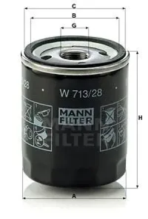 Filtr oleju z zaworem zwrotnym ROVER 100 MANN-FILTER
