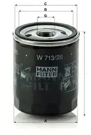 Filtr oleju z zaworem zwrotnym MG MG ZS MANN-FILTER