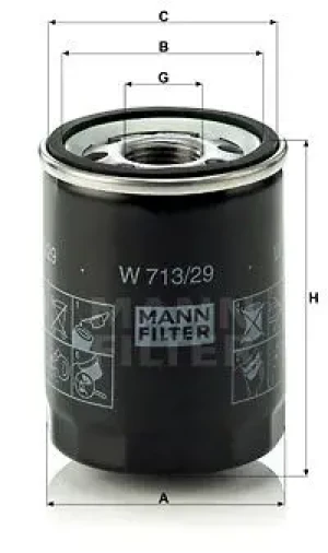 Filtr oleju JAGUAR XK I MANN-FILTER