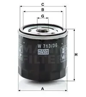 Filtr oleju FORD RANGER MANN-FILTER