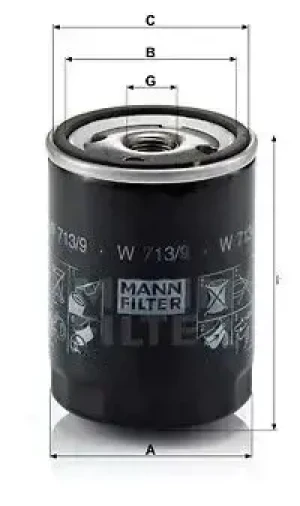 Filtr oleju LAND ROVER DEFENDER I MANN-FILTER