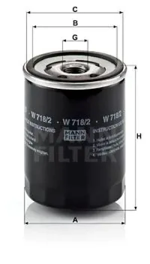 Filtr oleju FIAT FIORINO MANN-FILTER