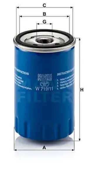 Filtr oleju CITROËN C35 MANN-FILTER