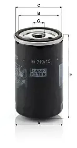 Filtr oleju z zaworem zwrotnym ALPINA C1 E30 MANN-FILTER