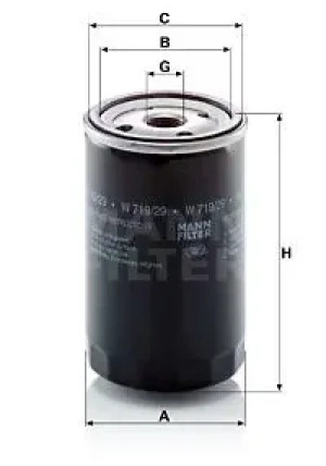 W 719/29 MANN-FILTER Filtr oleju