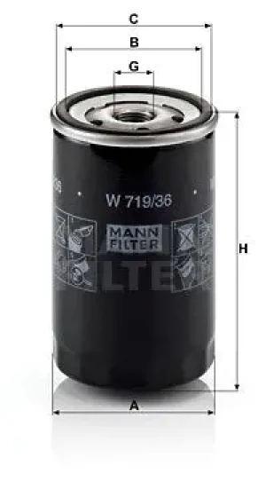 Filtr oleju z zaworem zwrotnym JAGUAR S-TYPE II MANN-FILTER
