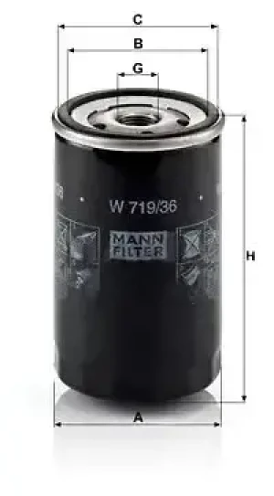Filtr oleju z zaworem zwrotnym JAGUAR X-TYPE I MANN-FILTER