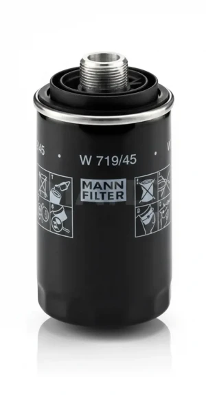 Filtr oleju z dwoma zaworami zwrotnymi SKODA YETI MANN-FILTER