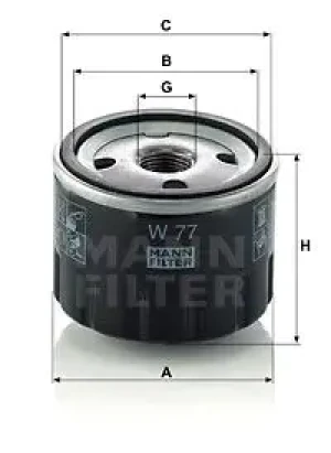 Filtr oleju z zaworem zwrotnym RENAULT 12 MANN-FILTER