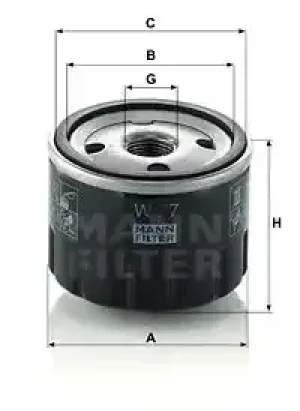 Filtr oleju z zaworem zwrotnym RENAULT 12 MANN-FILTER