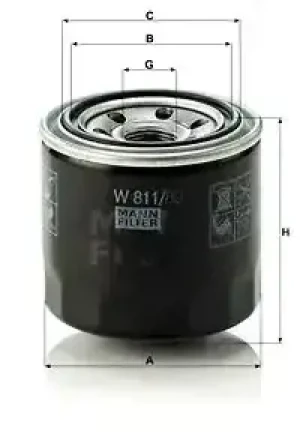 Filtr oleju z zaworem zwrotnym SUBARU LEGACY IV MANN-FILTER
