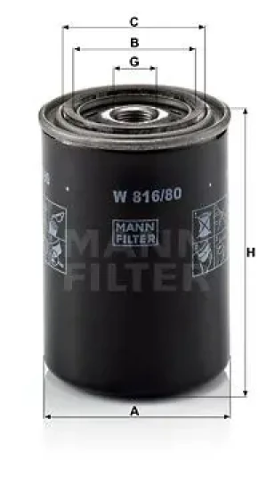 Filtr oleju z zaworem zwrotnym DAIHATSU WILDCAT/ROCKY MANN-FILTER