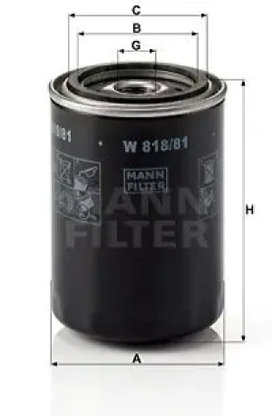 Filtr oleju TOYOTA DYNA 150 MANN-FILTER