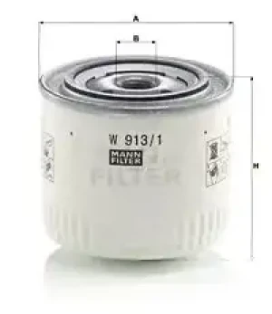 W 913/1 MANN-FILTER Filtr oleju