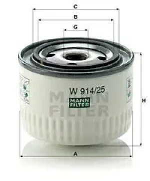 W 914/25 MANN-FILTER Filtr hydrauliczny skrzyni biegów