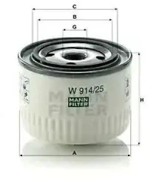 Filtr hydrauliczny skrzyni biegów RENAULT TRUCKS MAJOR MANN-FILTER