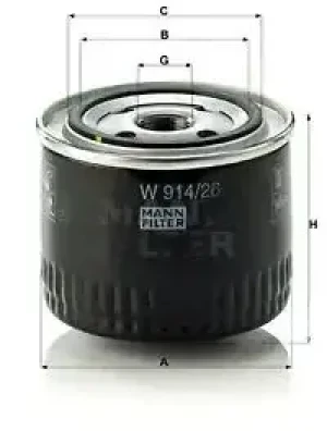 Filtr oleju HONDA ACCORD VI MANN-FILTER
