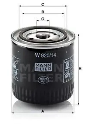 Filtr oleju z zaworem zwrotnym NISSAN SUNNY II MANN-FILTER