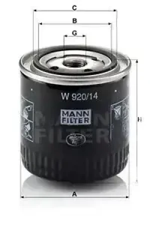 Filtr oleju z zaworem zwrotnym NISSAN BLUEBIRD MANN-FILTER