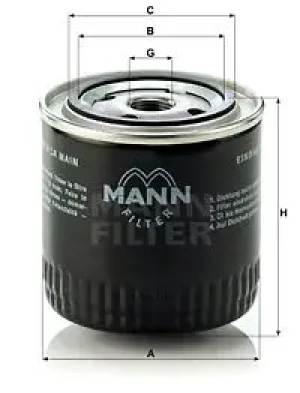 Filtr oleju VW TRANSPORTER II MANN-FILTER