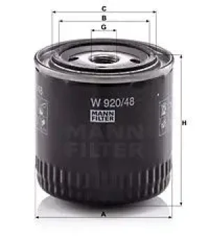 Filtr oleju z zaworem zwrotnym NISSAN NP300 MANN-FILTER