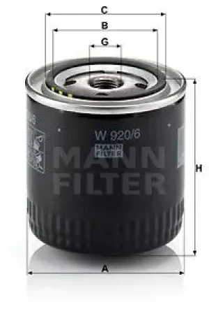 Filtr oleju z zaworem zwrotnym CHRYSLER LE BARON MANN-FILTER