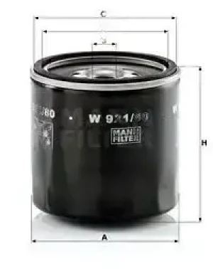 Filtr oleju ISUZU CAMPO MANN-FILTER