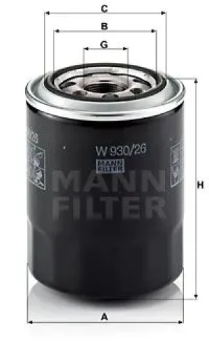 Filtr oleju z zaworem zwrotnym KIA SORENTO I MANN-FILTER
