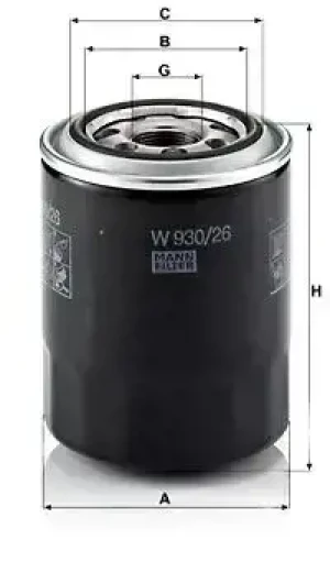 Filtr oleju z zaworem zwrotnym KIA CARNIVAL II MANN-FILTER