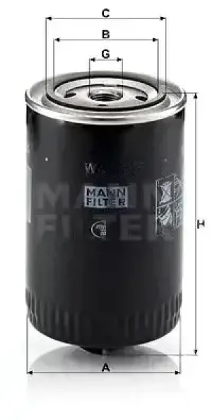 Filtr oleju z zaworem zwrotnym VW TRANSPORTER III Skrzynia MANN-FILTER