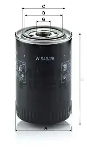 Filtr oleju PORSCHE 911 III MANN-FILTER