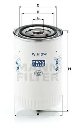 Filtr hydrauliczny skrzyni biegów HEULIEZ None MANN-FILTER