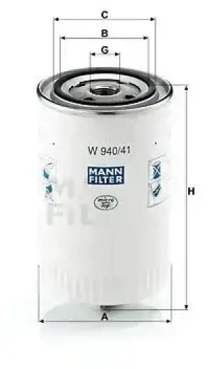 Filtr hydrauliczny skrzyni biegów HEULIEZ None MANN-FILTER