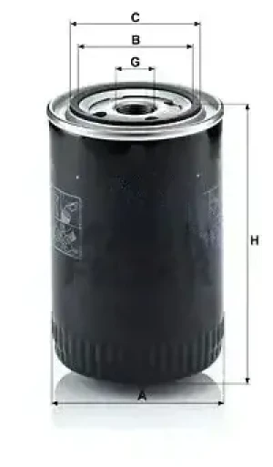 Filtr oleju z zaworem zwrotnym CITROËN JUMPER I MANN-FILTER