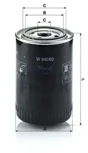 Filtr oleju IVECO MASSIF MANN-FILTER