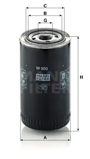 W 950 MANN-FILTER Filtr oleju