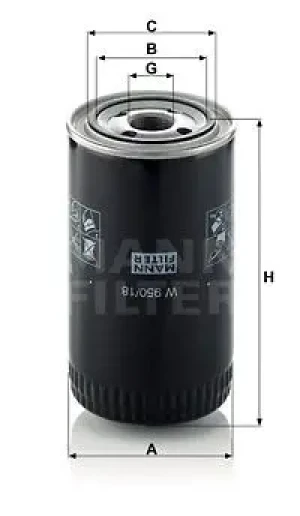 W 950/18 MANN-FILTER Filtr oleju