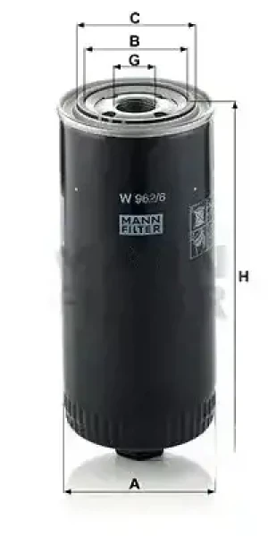 filtr oleju deutz fahr agrotron W 962/6 MANN-FILTER