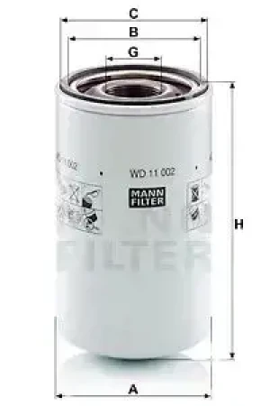 Filtr hydrauliczny skrzyni biegów DEUTZ-FAHR AGROPLUS MANN-FILTER
