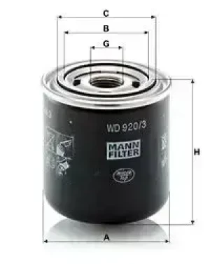 WD 920/3 MANN-FILTER Filtr hydrauliczny skrzyni biegów