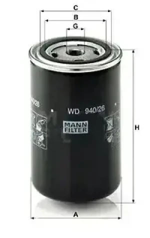 WD 940/26 MANN-FILTER Filtr oleju