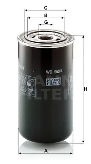 WD 950/4 MANN-FILTER Filtr hydrauliczny skrzyni biegów