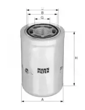WH 1257/1 MANN-FILTER Filtr hydrauliczny skrzyni biegów