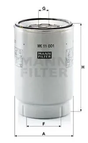 FM 370, FM 460, FM 430, FM 500, FM 450, FM 390, FM 420, FM 340, FM 410, FM 300, FM 380, FM 330 Filtr paliwa wk 11 001 x VOLVO FM MANN-FILTER