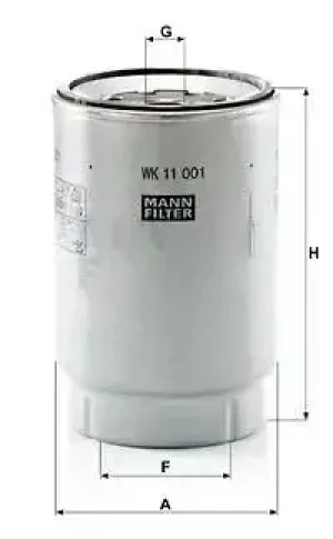 500.32, 460.32 Filtr paliwa wk 11 001 x RENAULT TRUCKS KERAX MANN-FILTER