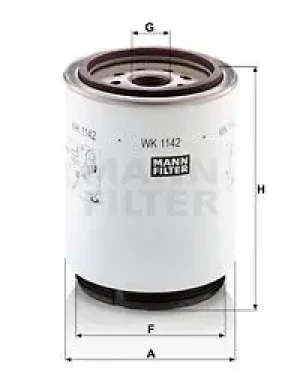WK 1142 x MANN-FILTER Filtr paliwa wk 1142 x