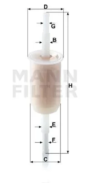 1.6 Filtr paliwa VW PASSAT B3/B4 MANN-FILTER